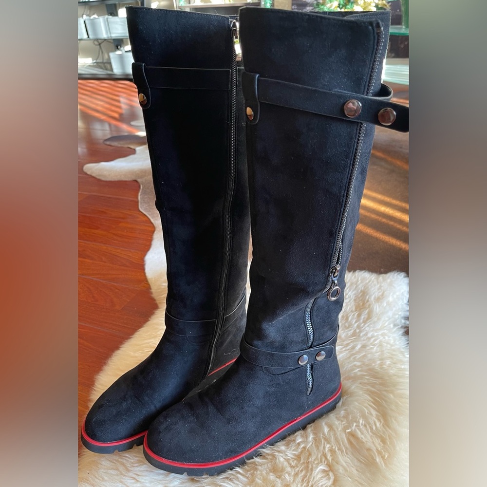 Nancy Li Stylish any Blue Knee-High Boots 7 - Picture 2 of 5